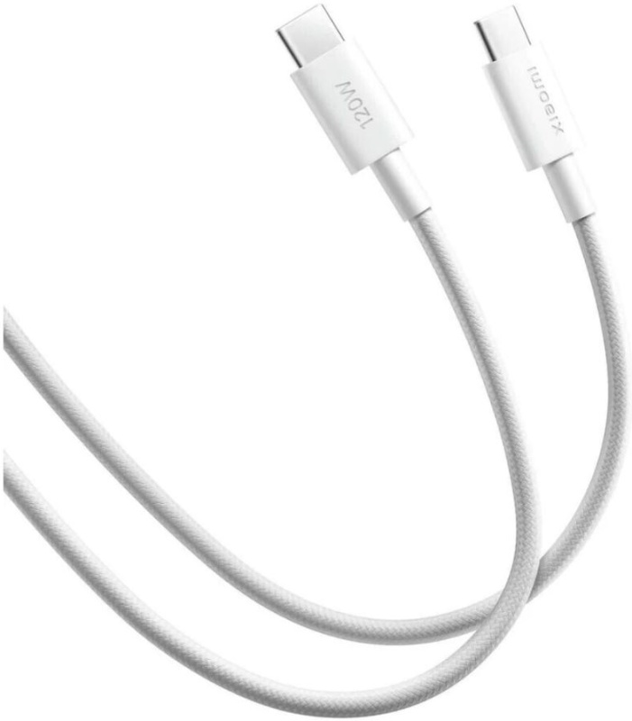 Кабель Xiaomi 6A Braided USB-C to USB-C Cable (1m) белый BHR087KGL